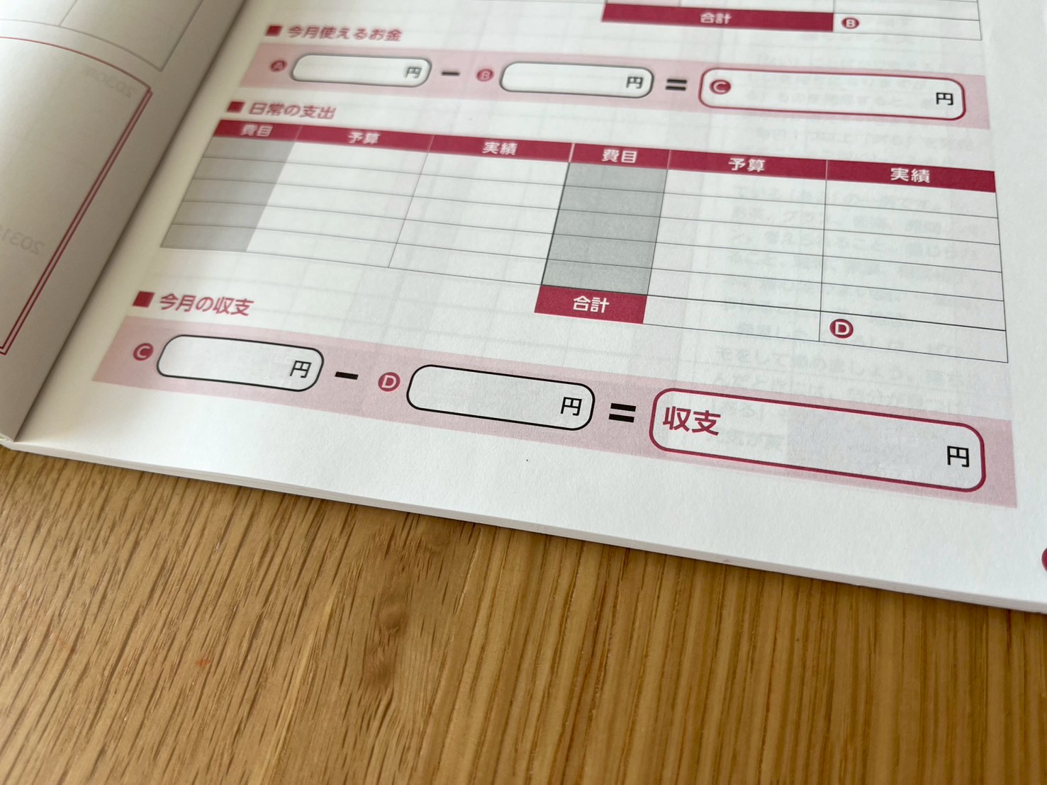 ダイソー 家計簿