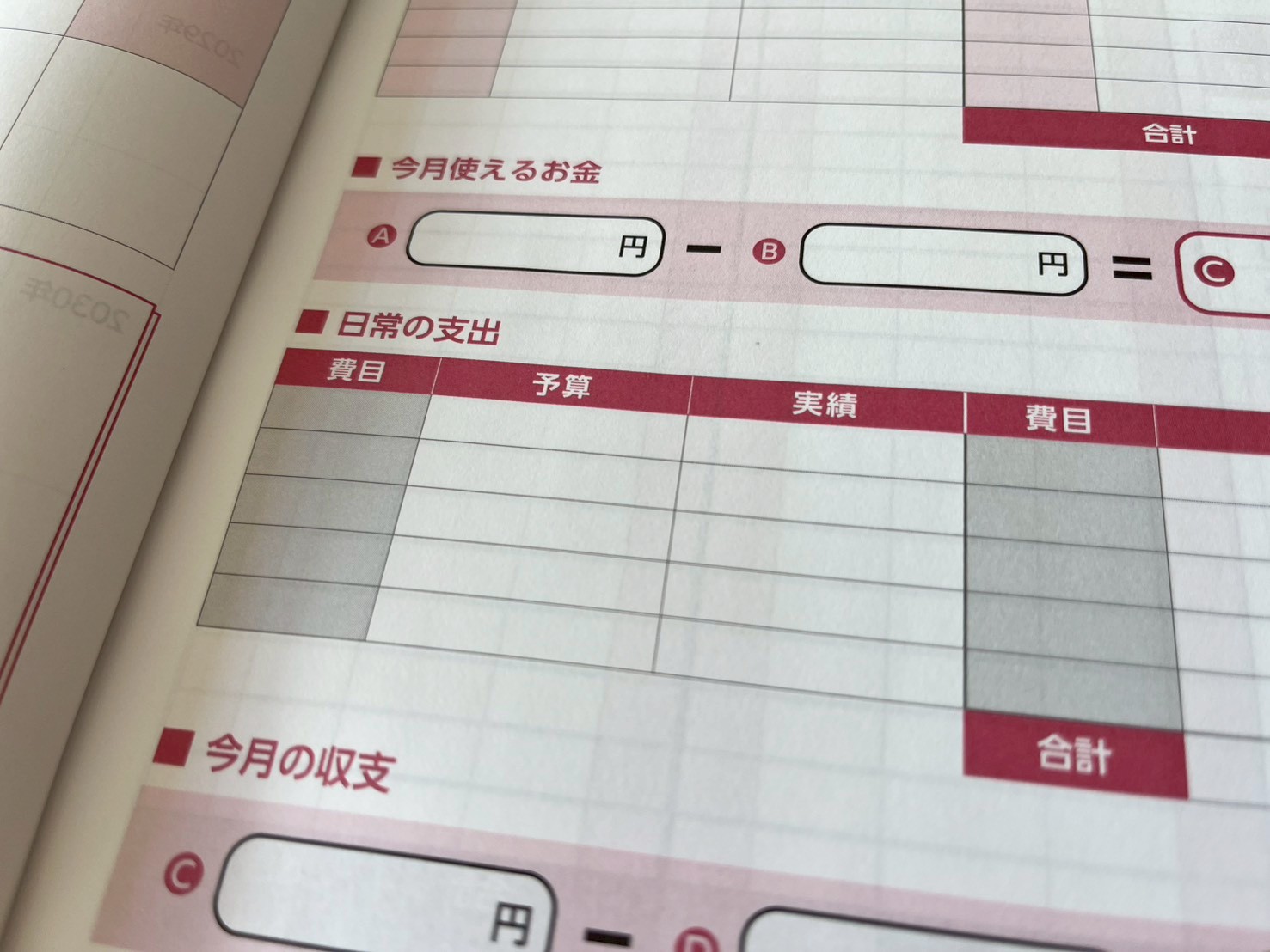 ダイソー 家計簿